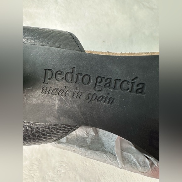 Pedro Garcia Open-Toe Ankle Strap Leather Heeled Sandal Size 39.5 or US 9.5 - Picture 7 of 11